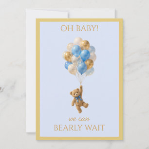 Benutzerdefinierter Baby-Teddybär-Baby-Shower Einladung