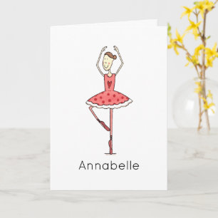 Benutzerdefinierter Ballerina-Geburtstag  Karte