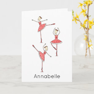 Benutzerdefinierter Ballerina-Geburtstag  Karte