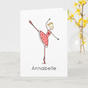 Benutzerdefinierter Ballerina-Geburtstag  Karte