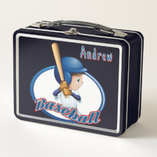 Benutzerdefinierter Baseball für Kinder  Metall Brotdose