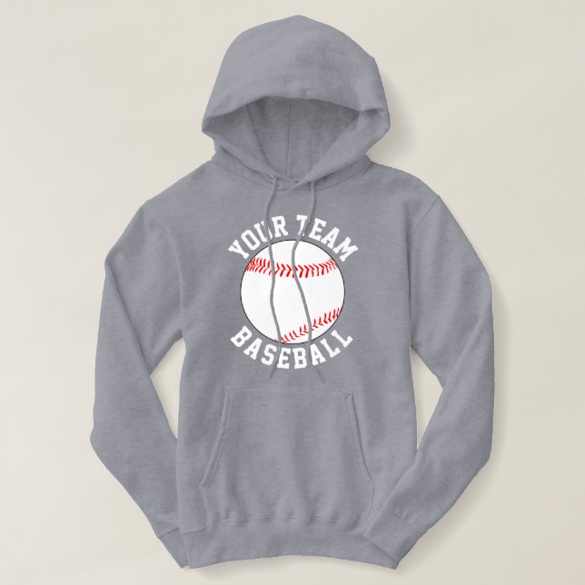 Benutzerdefinierter Baseball-Mannschaftsname oder  Hoodie (Design vorne)