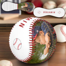 Benutzerdefinierter Baseball mit Name und Foto