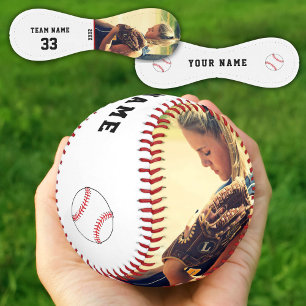 Benutzerdefinierter Baseball mit Teamname, Nummer,