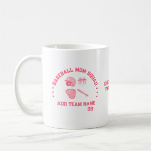 Benutzerdefinierter Baseball-Mom-Squad-Becher   Pe Kaffeetasse