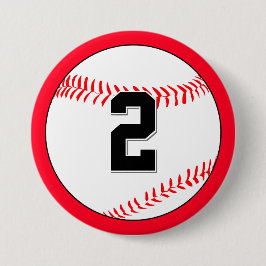 Benutzerdefinierter Baseball-Player - Jersey-Numme Button
