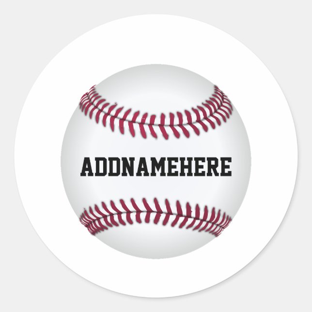 Benutzerdefinierter Baseball Runder Aufkleber (Vorderseite)