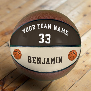 Benutzerdefinierter Basketball mit Namen und Numme
