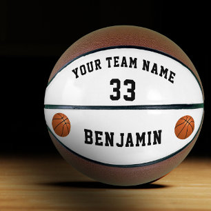 Benutzerdefinierter Basketball mit Namen und Numme