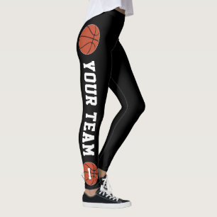 Benutzerdefinierter Basketball Teamname und Spiele Leggings