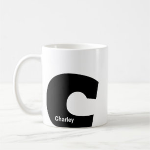 Benutzerdefinierter Becher Monogramm Anfangsbuchst Kaffeetasse