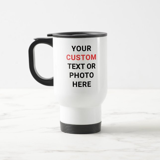 Benutzerdefinierter Becher | Text, Foto, Logo oder Reisebecher (Links)