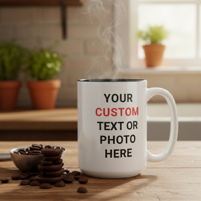 Benutzerdefinierter Becher | Text, Foto, Logo oder Zweifarbige Tasse (Von Creator hochgeladen)
