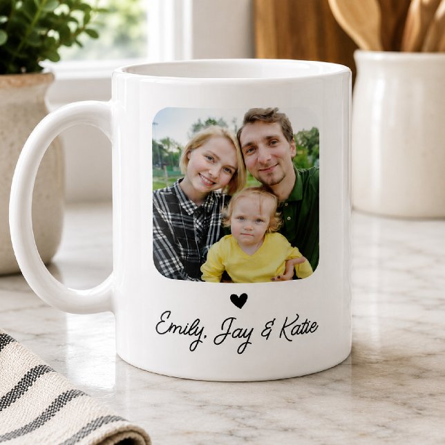Benutzerdefinierter beidseitiger Name und Foto Kaffeetasse (Von Creator hochgeladen)