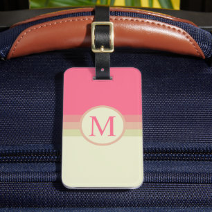 Benutzerdefinierter beigefarbener, gelbrosa Farbbl Gepäckanhänger