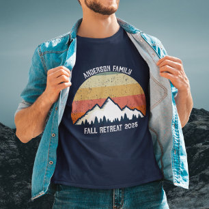 Benutzerdefinierter Bergsonnenuntergang Familienzu T-Shirt