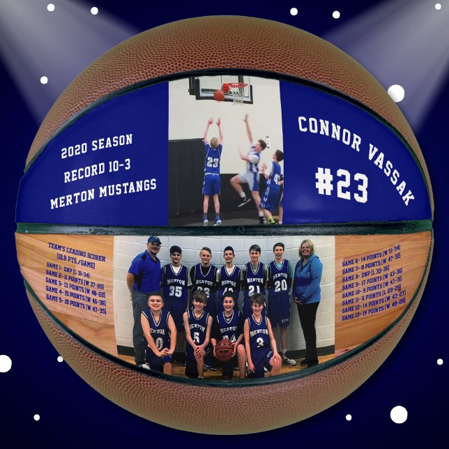 Benutzerdefinierter Bestellplayer, Coach Custom Fo Basketball (Basketball for Seniors. Senior night gifts for basketball. Personalized Basketball Team Gifts. Ball.)