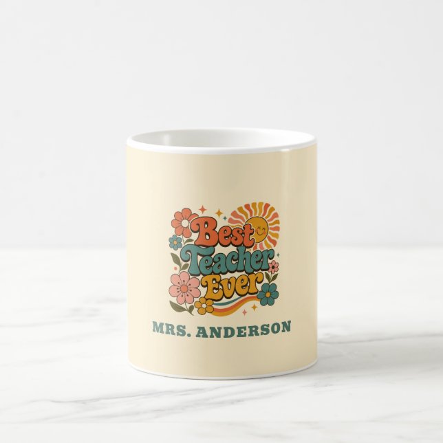 Benutzerdefinierter Bester Lehrer Aller Zeiten Flo Kaffeetasse (Mittel)