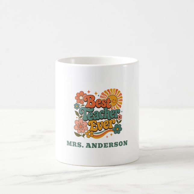Benutzerdefinierter Bester Lehrer Aller Zeiten Flo Kaffeetasse (Mittel)