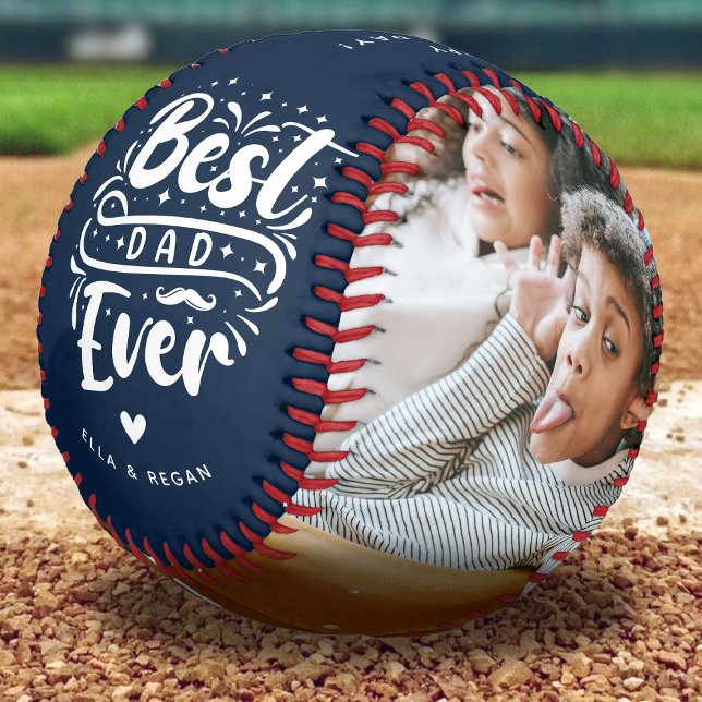 Benutzerdefinierter bester Vater je 2 Foto - Keepa Baseball (Von Creator hochgeladen)