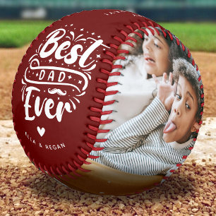 Benutzerdefinierter bester Vater je 2 Foto - Keepa Baseball