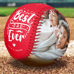 Benutzerdefinierter bester Vater je 2 Foto - Keepa Baseball
