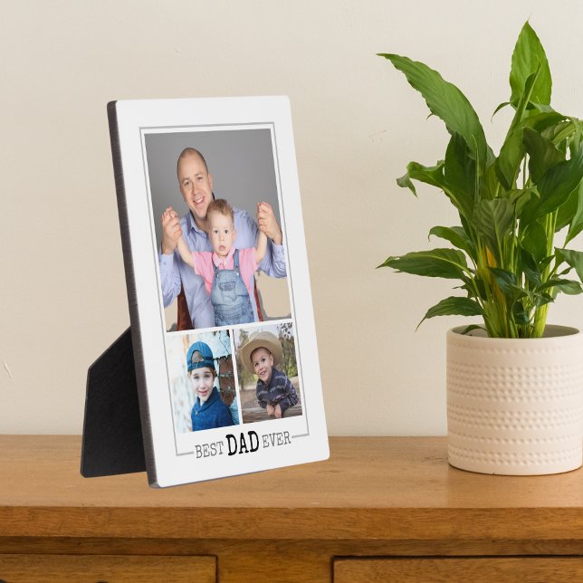 Benutzerdefinierter bester Vater je 3 Fotolack Wei Fotoplatte (Von Creator hochgeladen)