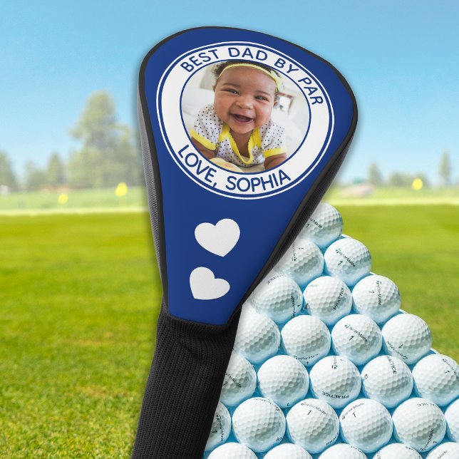 Benutzerdefinierter bester Vater je nach Par Blue- Golf Headcover (Von Creator hochgeladen)