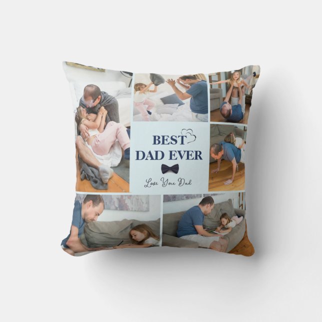 Benutzerdefinierter bester Vater je Throw-Kissen Kissen (Vorderseite)