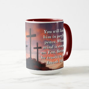 Benutzerdefinierter Bibelspruch-Glaubens-Kaffeebec Tasse
