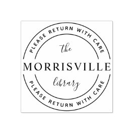 Benutzerdefinierter Bibliotheksname Holz Bitte zur Gummistempel