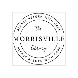 Benutzerdefinierter Bibliotheksname Holz Bitte zur Gummistempel