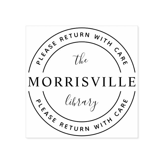 Benutzerdefinierter Bibliotheksname Holz Bitte zur Gummistempel (Prägung)