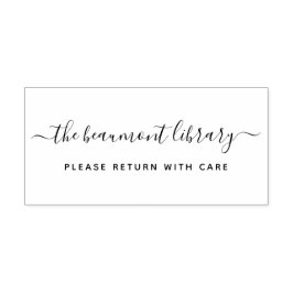 Benutzerdefinierter Bibliotheksname Moderne Bitte  Gummistempel