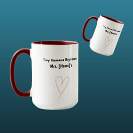 Benutzerdefinierter Big Heart Preschool Lehrer Com Tasse
