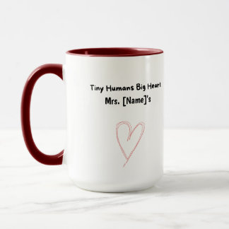 Benutzerdefinierter Big Heart Preschool Lehrer Com Tasse