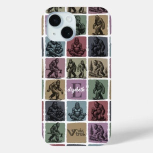 Benutzerdefinierter Bigfoot-Name Initial Retro-Wal Case-Mate iPhone Hülle