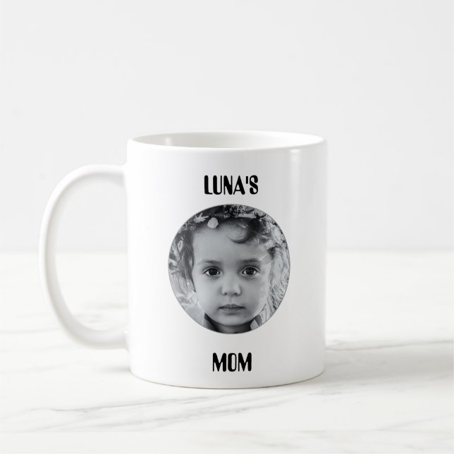 Benutzerdefinierter Bilder- & Namens-Becher Kaffeetasse (Links)
