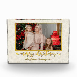 Benutzerdefinierter Bilderrahmen Frohe Weihnachten Fotoblock