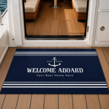Benutzerdefinierter blauer Bootsname Nautical Will