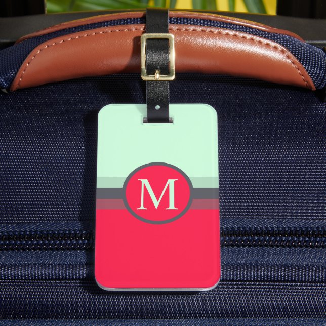 Benutzerdefinierter blauer Grauer PInk-roter Farbb Gepäckanhänger (Vorderseite Insitu 2)