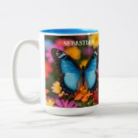 Benutzerdefinierter Blauer Morpho-Schmetterling Fl