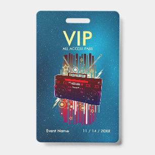 Benutzerdefinierter blauer Stern-Gradient-VIP-Pass Ausweis