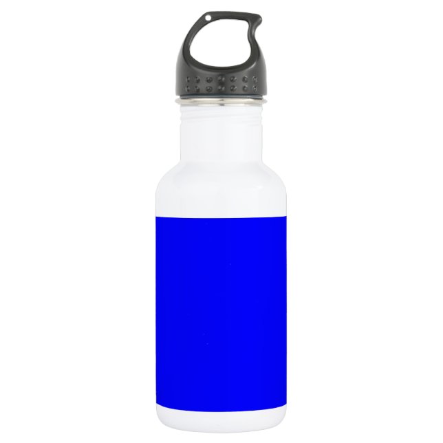 Benutzerdefinierter blaufarbiger Designer Edelstahlflasche (Vorderseite)