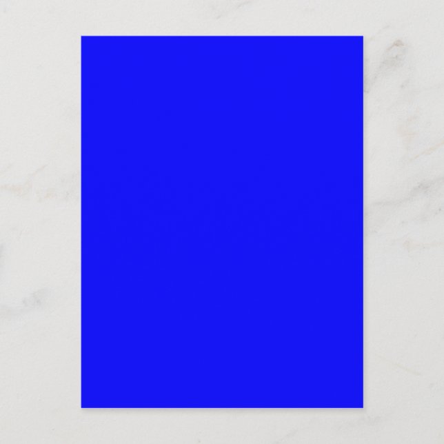 Benutzerdefinierter blaufarbiger Designer Postkarte (Vorderseite)