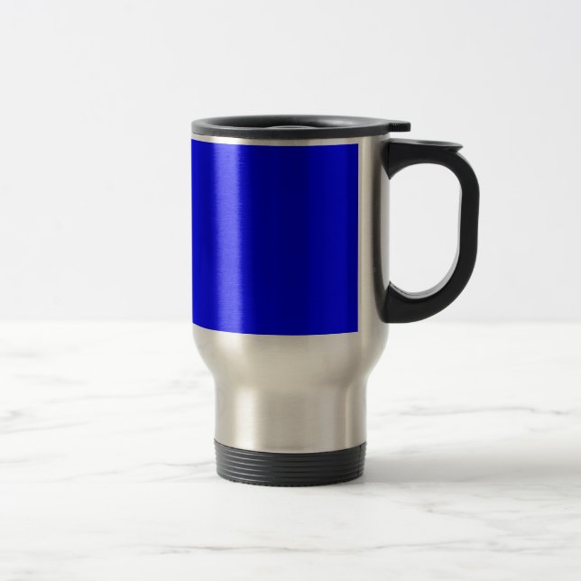 Benutzerdefinierter blaufarbiger Designer Reisebecher (Rechts)