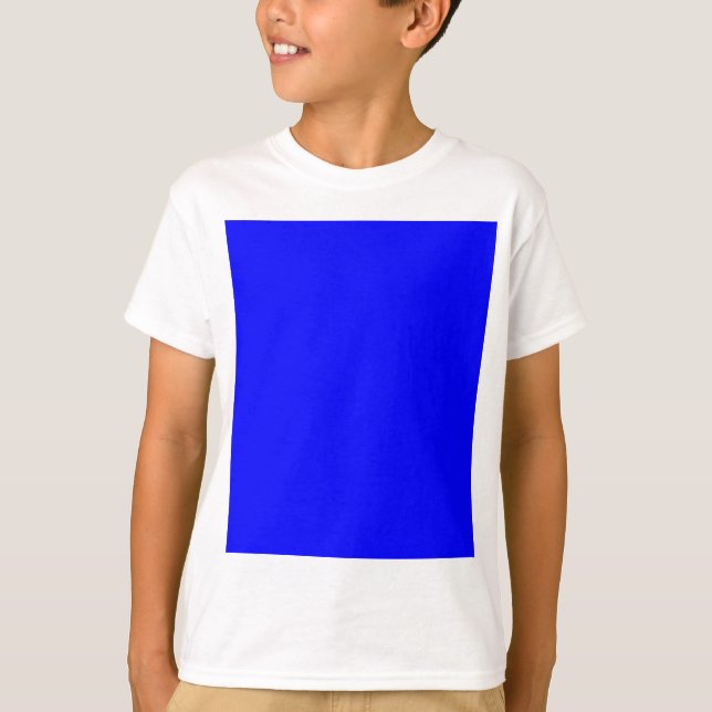 Benutzerdefinierter blaufarbiger Designer T-Shirt (Vorderseite)