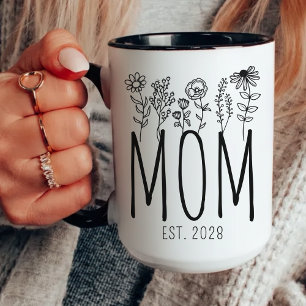 Benutzerdefinierter Blumen-Mommy-Becher, Geburtsta Tasse