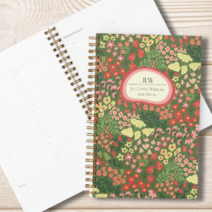 Benutzerdefinierter Blumen-Monogramm-Wochen- und M Planer