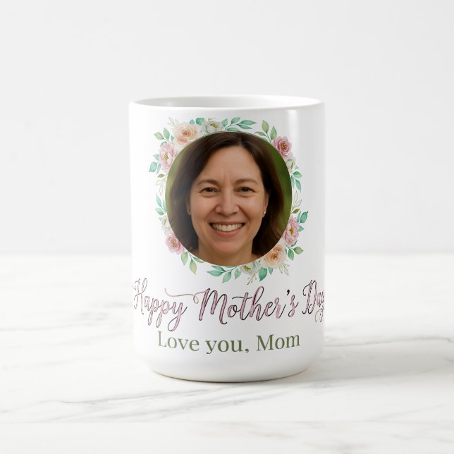 Benutzerdefinierter Blumen-Muttertags-Kaffeebecher Kaffeetasse (Mittel)